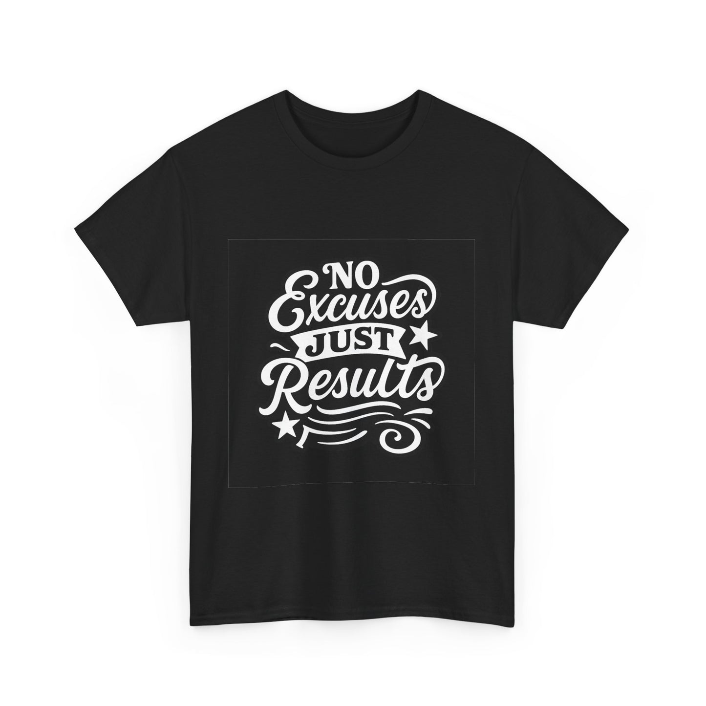 Motivational Unisex Heavy Cotton Tee - No Excuses Just Results, Fitness Apparel, Workout Shirt, Inspirational Clothing, Casual Wear, [...]