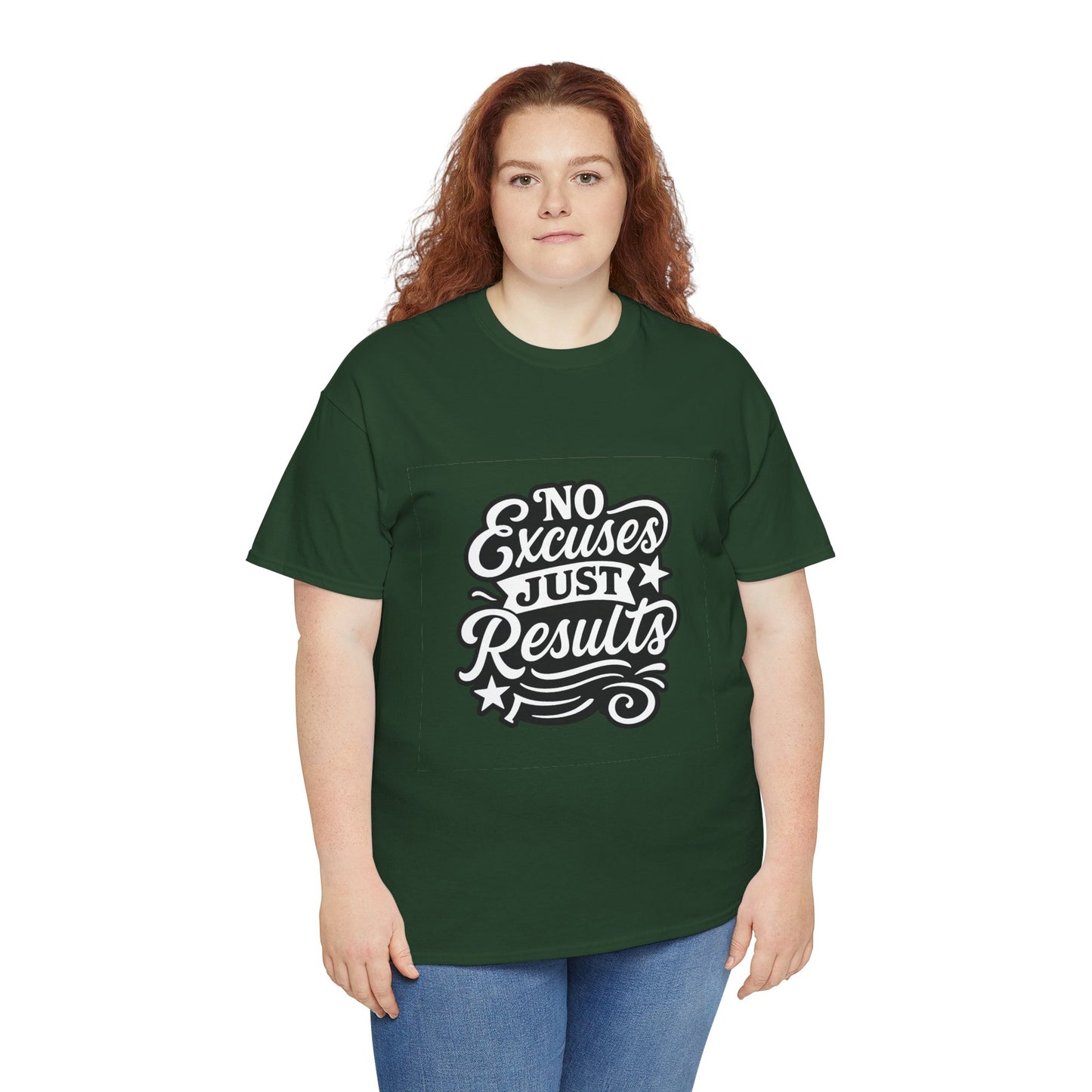 Motivational Unisex Heavy Cotton Tee - No Excuses Just Results, Fitness Apparel, Workout Shirt, Inspirational Clothing, Casual Wear, [...]