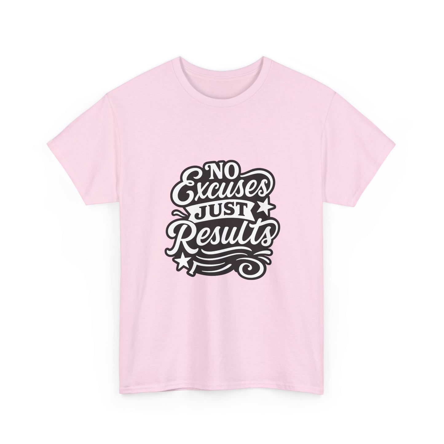 Motivational Unisex Heavy Cotton Tee - No Excuses Just Results, Fitness Apparel, Workout Shirt, Inspirational Clothing, Casual Wear, [...]
