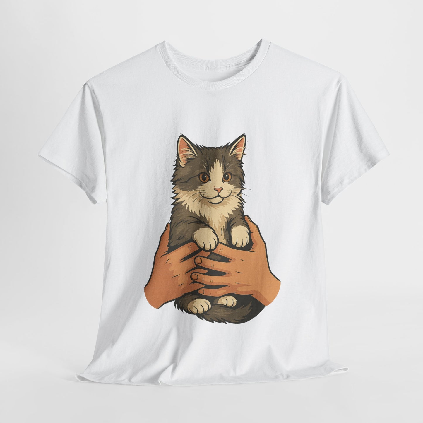 Cat Lover's Unisex Heavy Cotton Tee - Cute Cat Design, Pet Owner Gift, Animal Lover Shirt, Cozy Everyday Wear, Perfect for Birthdays