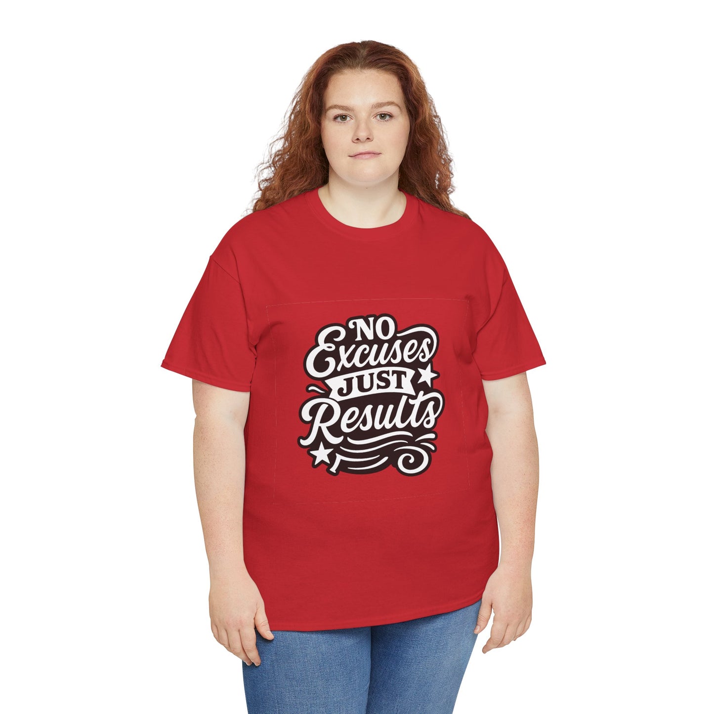 Motivational Unisex Heavy Cotton Tee - No Excuses Just Results, Fitness Apparel, Workout Shirt, Inspirational Clothing, Casual Wear, [...]