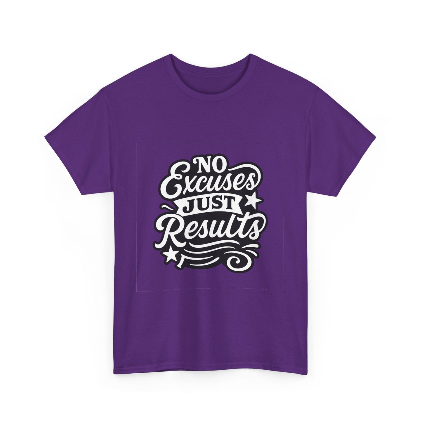 Motivational Unisex Heavy Cotton Tee - No Excuses Just Results, Fitness Apparel, Workout Shirt, Inspirational Clothing, Casual Wear, [...]