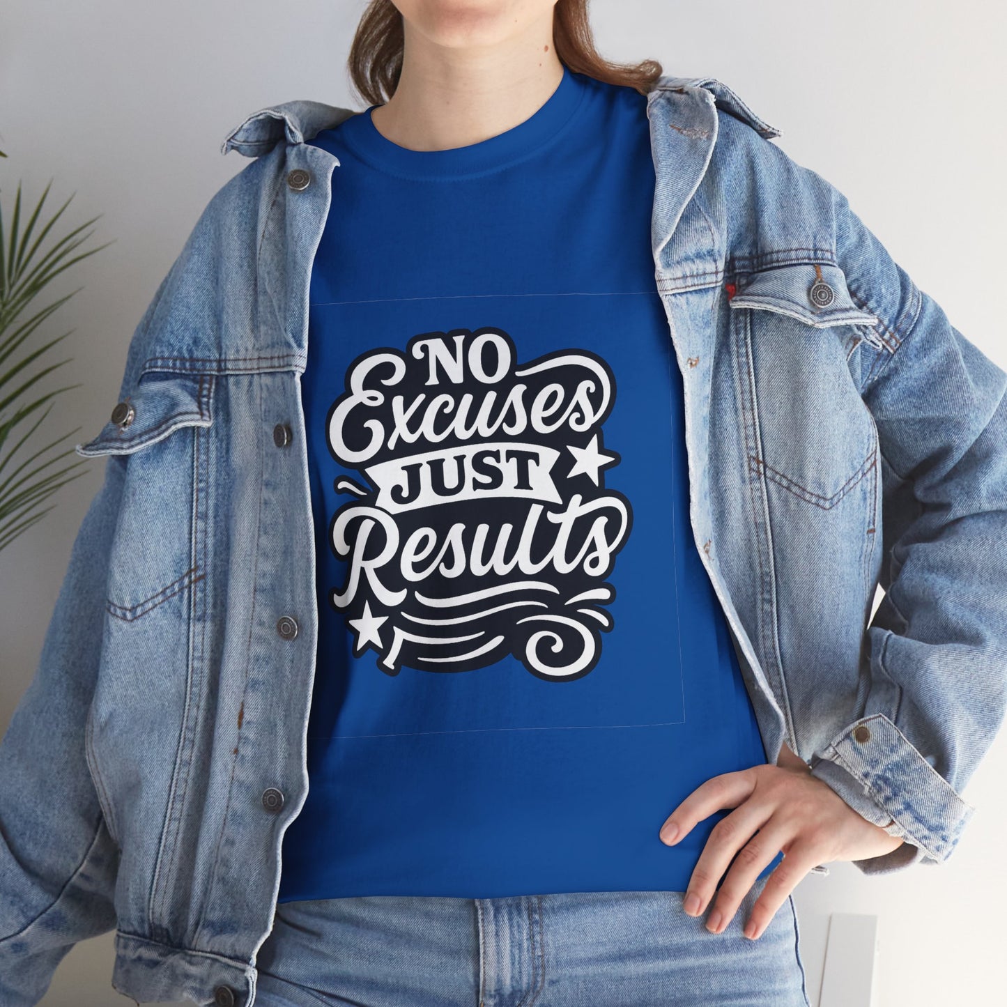 Motivational Unisex Heavy Cotton Tee - No Excuses Just Results, Fitness Apparel, Workout Shirt, Inspirational Clothing, Casual Wear, [...]