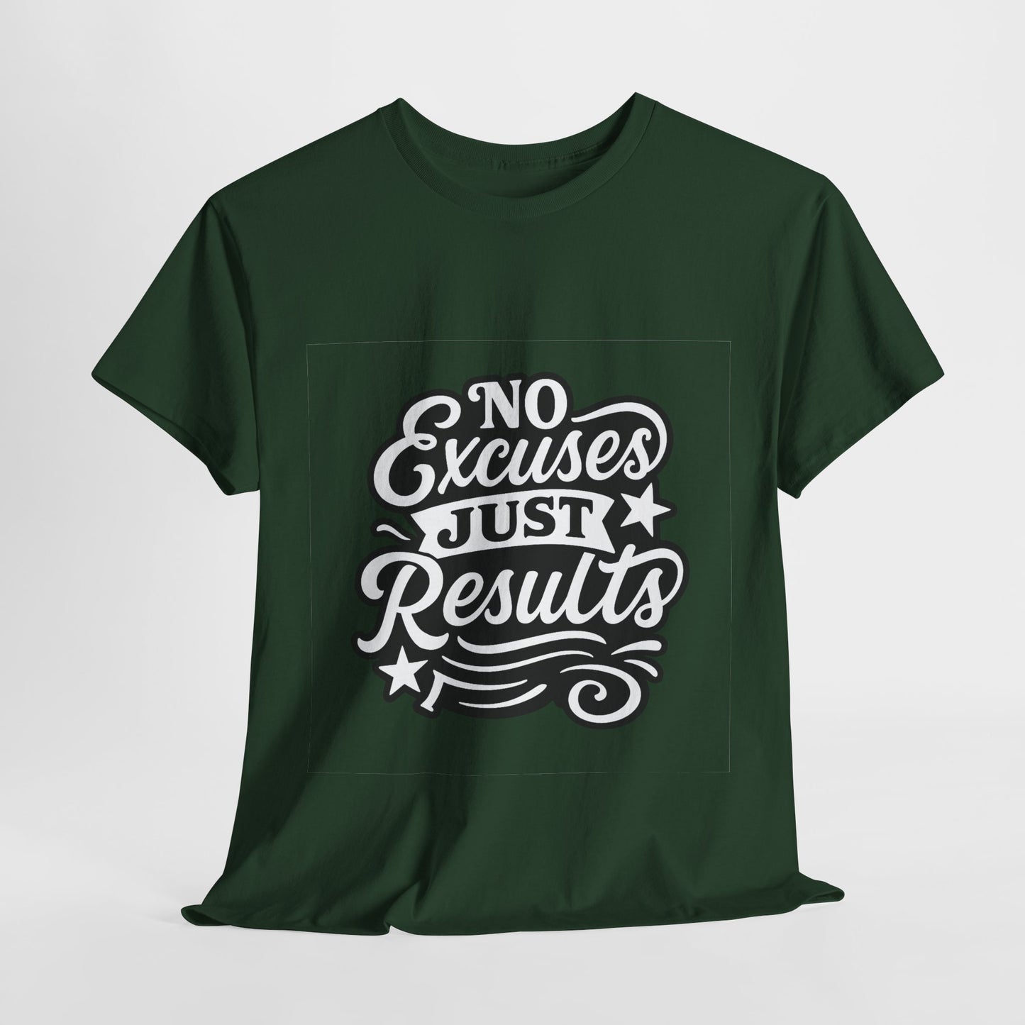 Motivational Unisex Heavy Cotton Tee - No Excuses Just Results, Fitness Apparel, Workout Shirt, Inspirational Clothing, Casual Wear, [...]