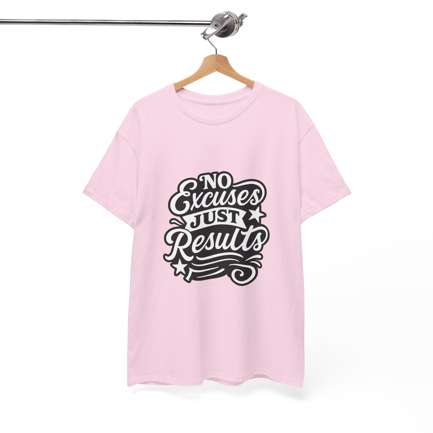 Motivational Unisex Heavy Cotton Tee - No Excuses Just Results, Fitness Apparel, Workout Shirt, Inspirational Clothing, Casual Wear, [...]