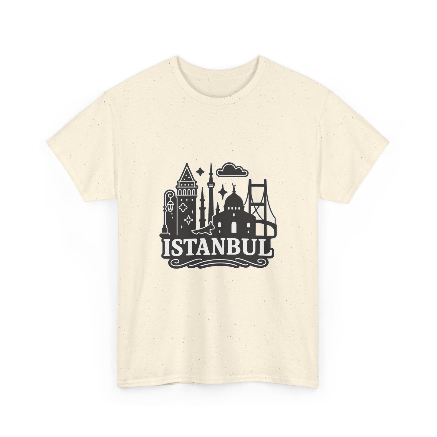 Istanbul Cityscape Unisex Heavy Cotton Tee, Travel Shirt, Gift for Travelers, Casual Style, Urban Outfit, Adventure Apparel