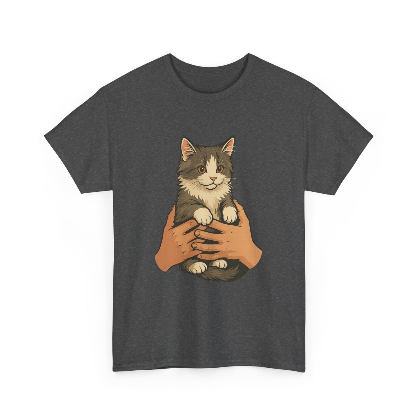 Cat Lover's Unisex Heavy Cotton Tee - Cute Cat Design, Pet Owner Gift, Animal Lover Shirt, Cozy Everyday Wear, Perfect for Birthdays