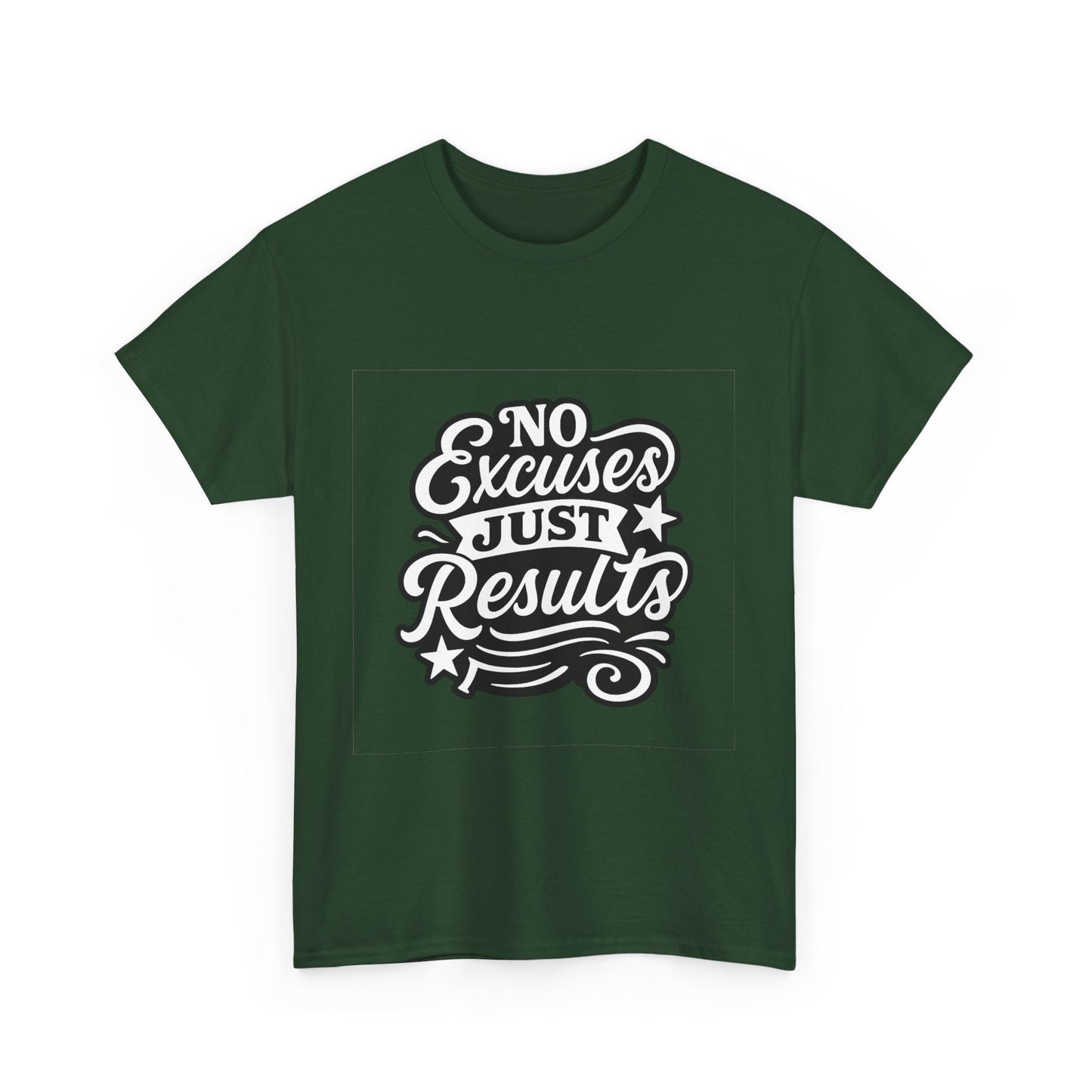 Motivational Unisex Heavy Cotton Tee - No Excuses Just Results, Fitness Apparel, Workout Shirt, Inspirational Clothing, Casual Wear, [...]
