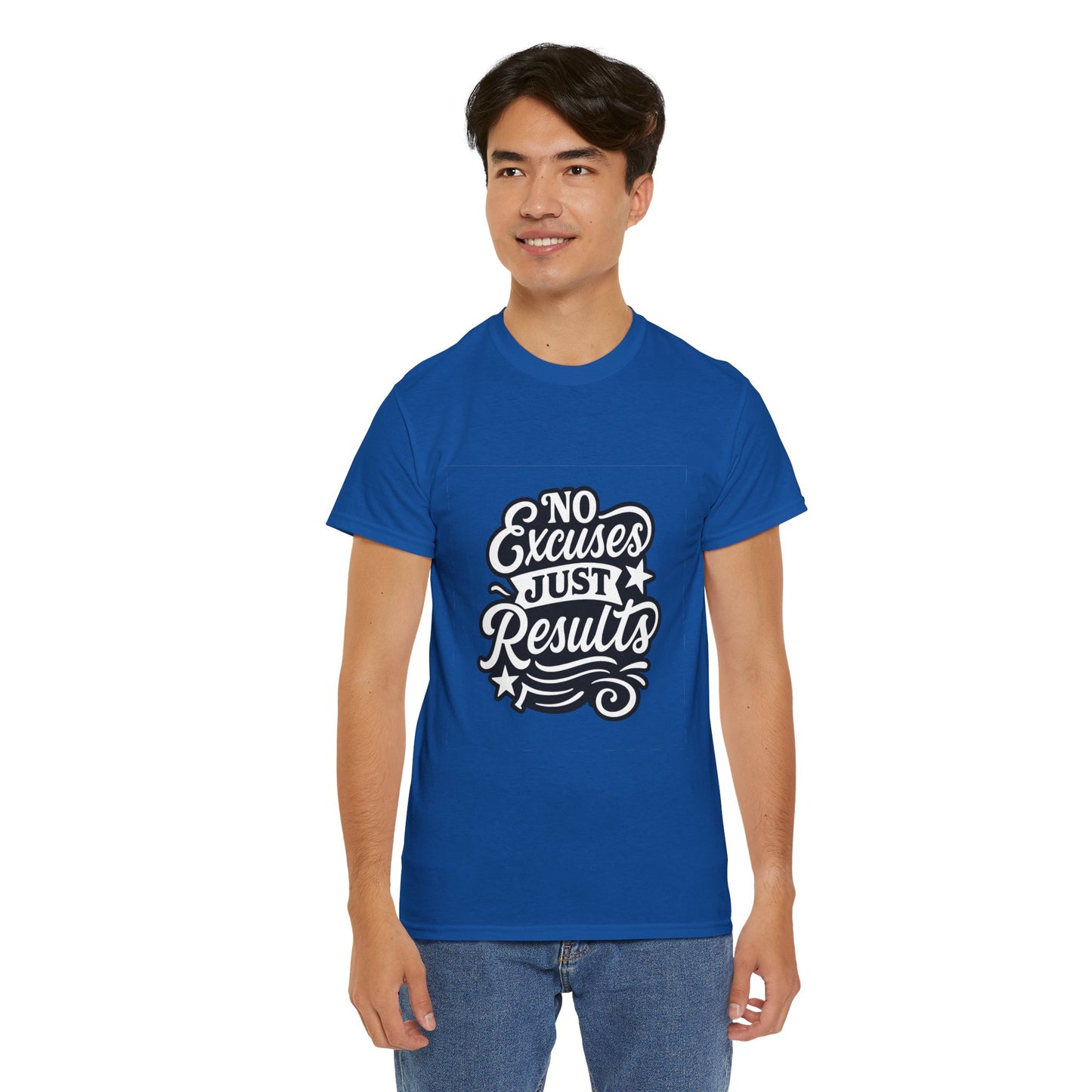 Motivational Unisex Heavy Cotton Tee - No Excuses Just Results, Fitness Apparel, Workout Shirt, Inspirational Clothing, Casual Wear, [...]