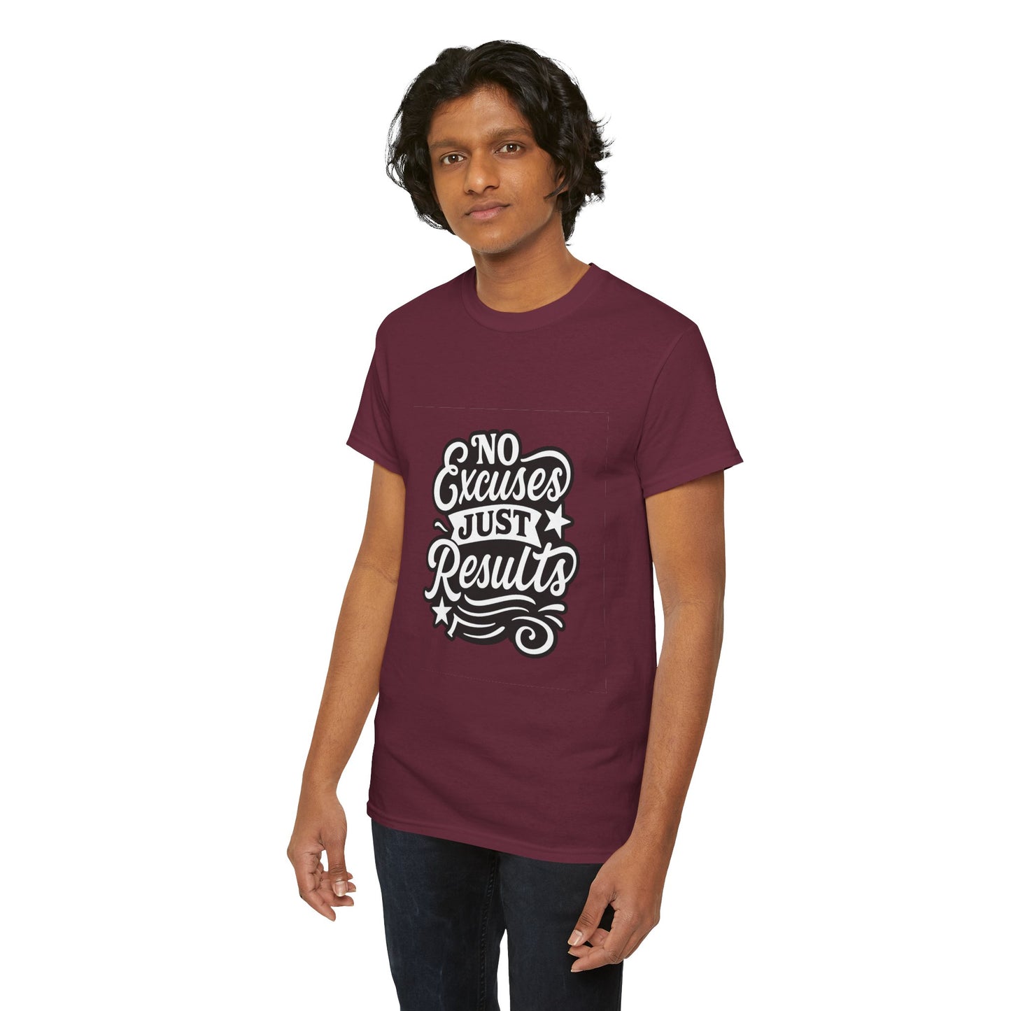 Motivational Unisex Heavy Cotton Tee - No Excuses Just Results, Fitness Apparel, Workout Shirt, Inspirational Clothing, Casual Wear, [...]