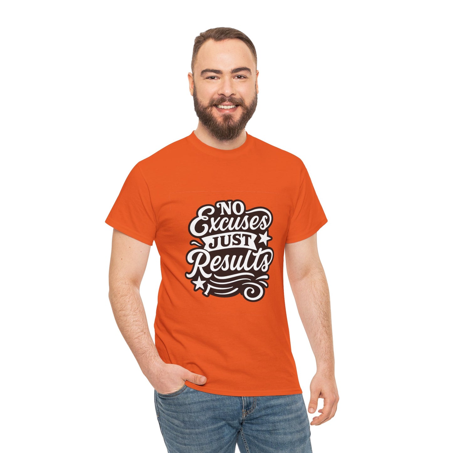 Motivational Unisex Heavy Cotton Tee - No Excuses Just Results, Fitness Apparel, Workout Shirt, Inspirational Clothing, Casual Wear, [...]