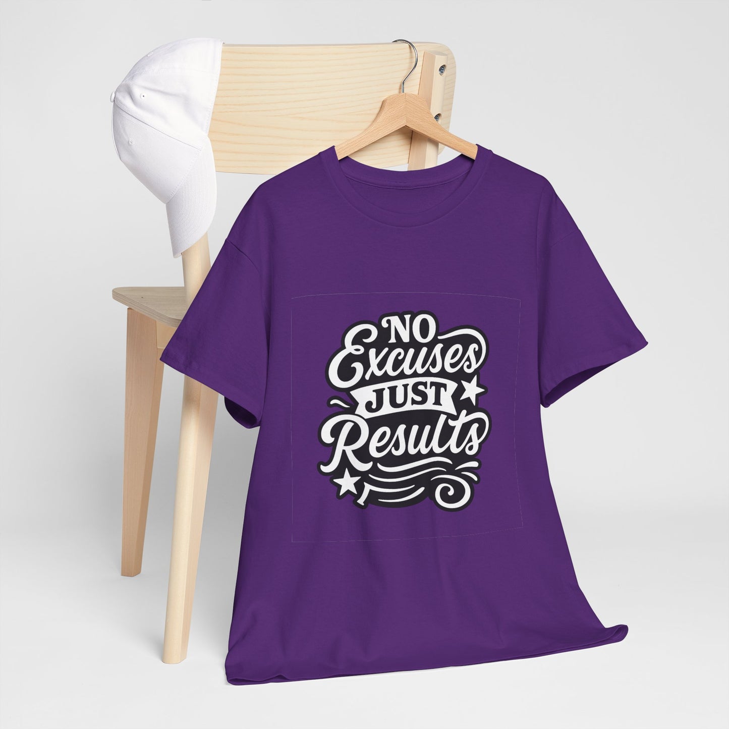 Motivational Unisex Heavy Cotton Tee - No Excuses Just Results, Fitness Apparel, Workout Shirt, Inspirational Clothing, Casual Wear, [...]