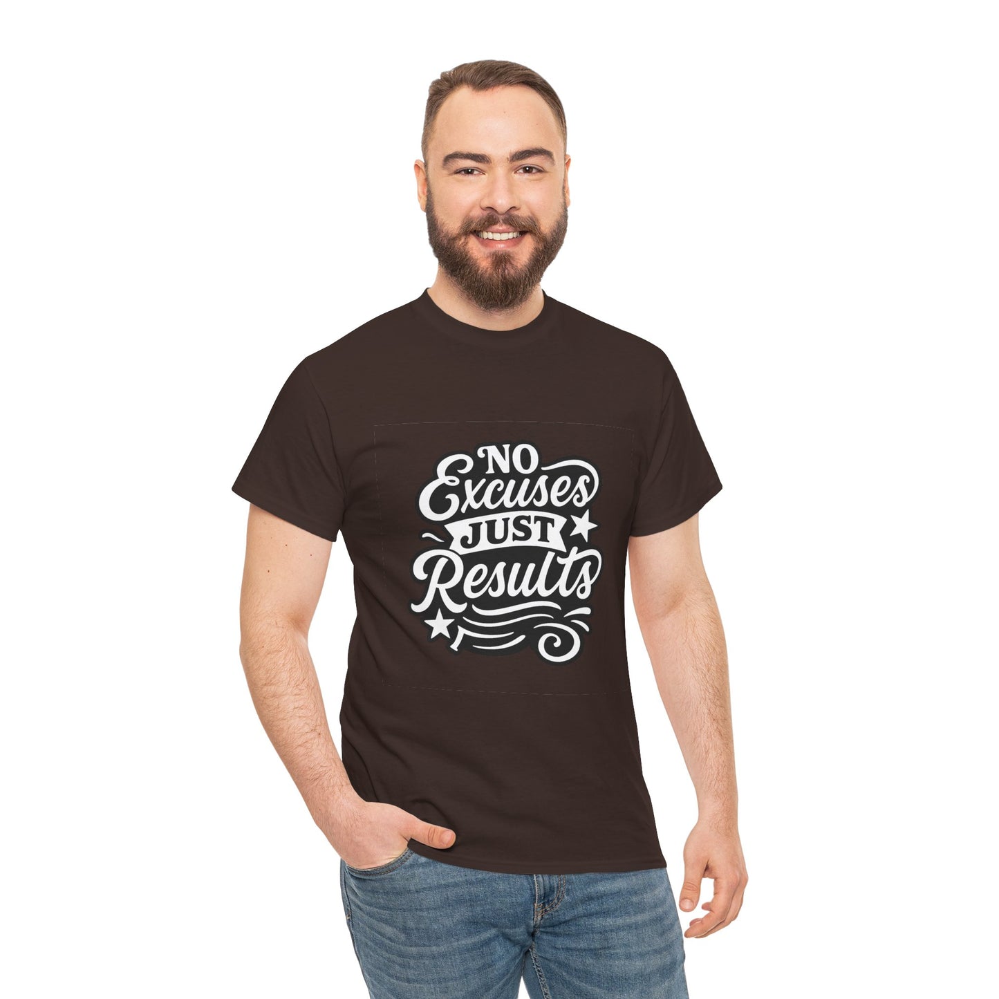 Motivational Unisex Heavy Cotton Tee - No Excuses Just Results, Fitness Apparel, Workout Shirt, Inspirational Clothing, Casual Wear, [...]