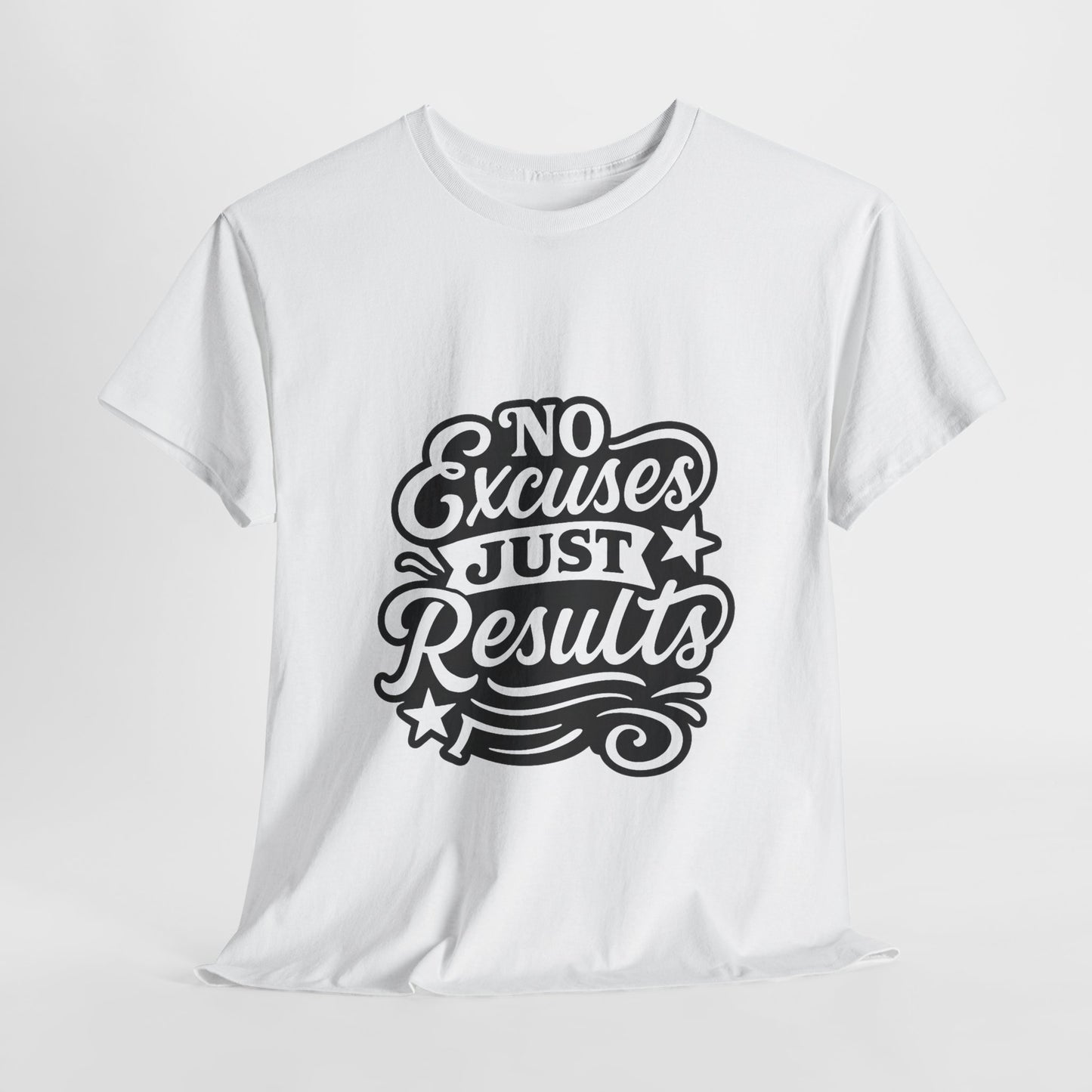 Motivational Unisex Heavy Cotton Tee - No Excuses Just Results, Fitness Apparel, Workout Shirt, Inspirational Clothing, Casual Wear, [...]