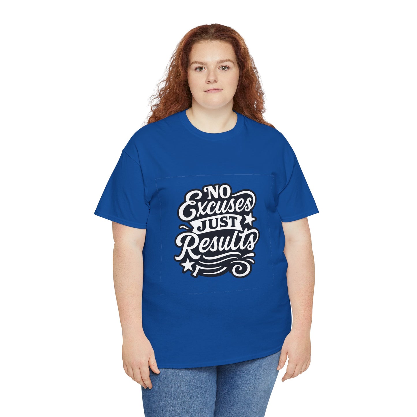 Motivational Unisex Heavy Cotton Tee - No Excuses Just Results, Fitness Apparel, Workout Shirt, Inspirational Clothing, Casual Wear, [...]