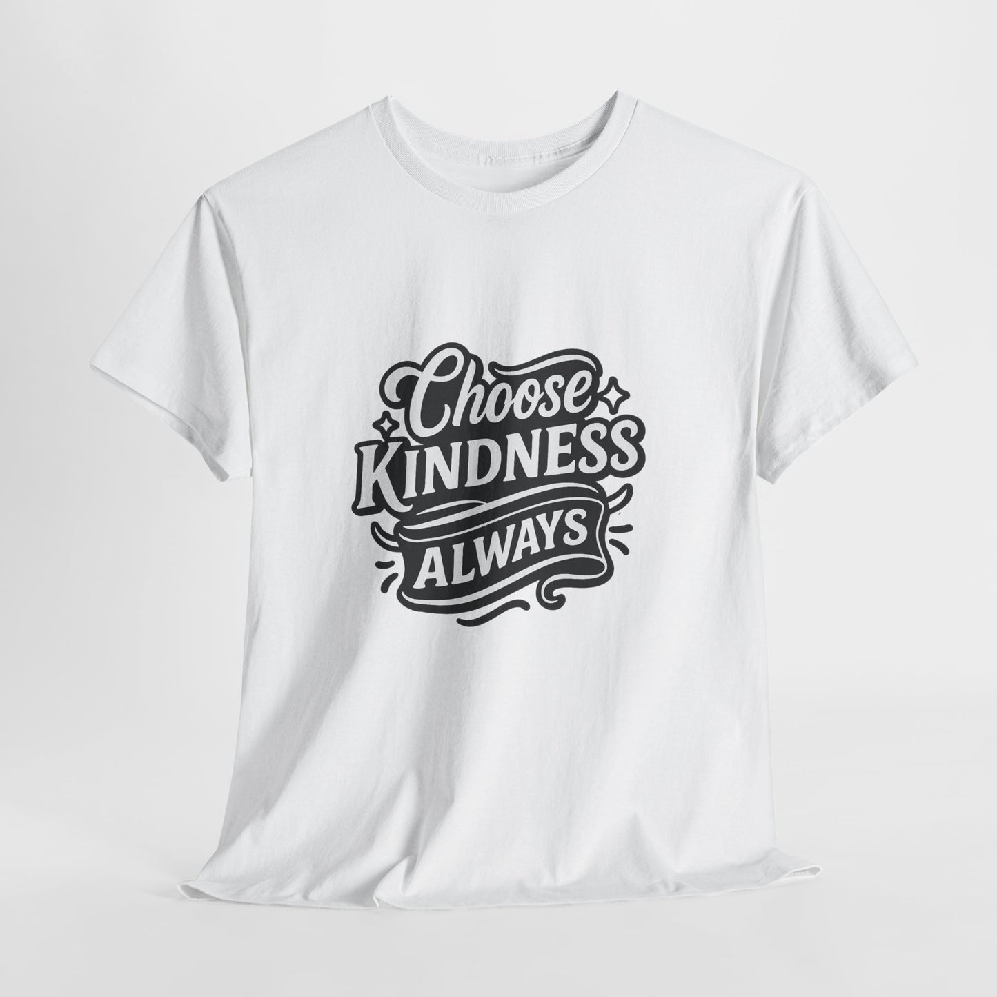 Choose Kindness Unisex Heavy Cotton Tee, Inspirational Shirt, Gift for Friends, Positive Vibes, Uplifting Apparel, Everyday Wear