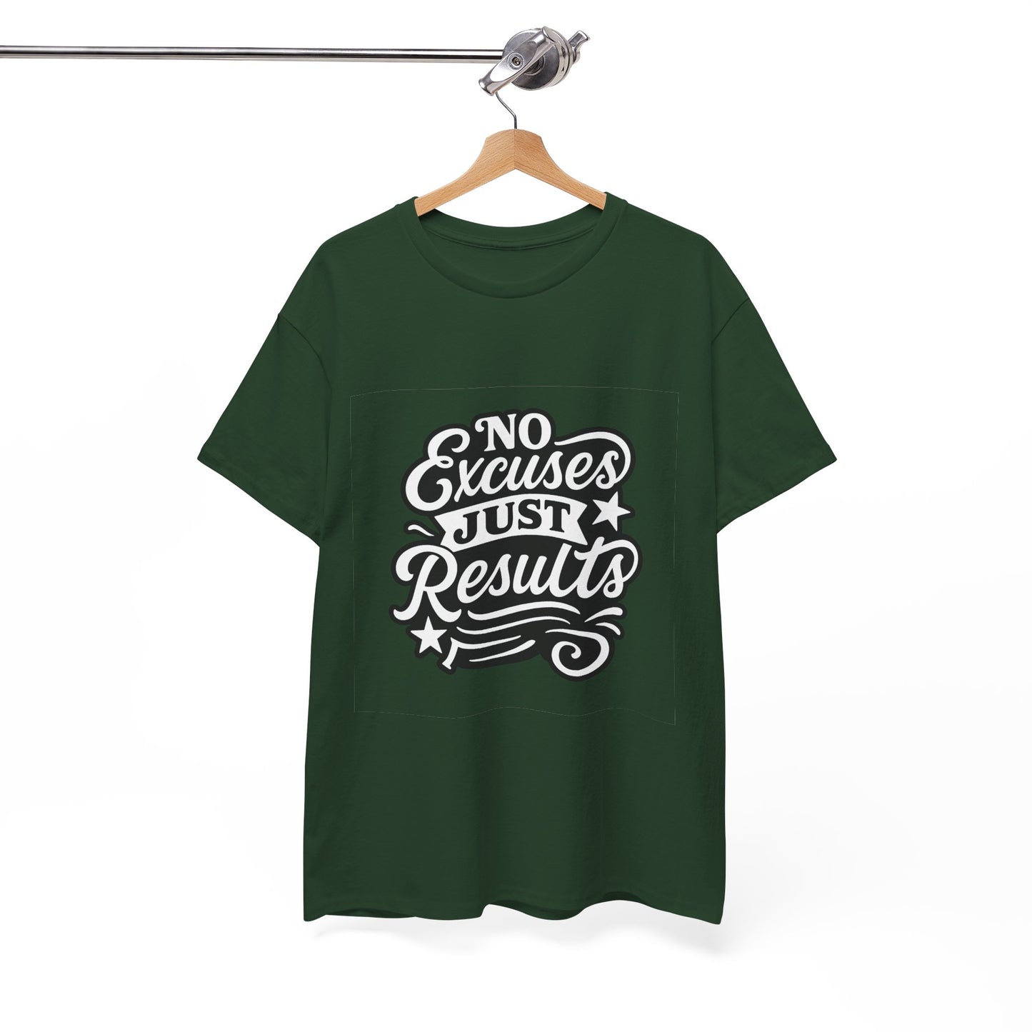 Motivational Unisex Heavy Cotton Tee - No Excuses Just Results, Fitness Apparel, Workout Shirt, Inspirational Clothing, Casual Wear, [...]