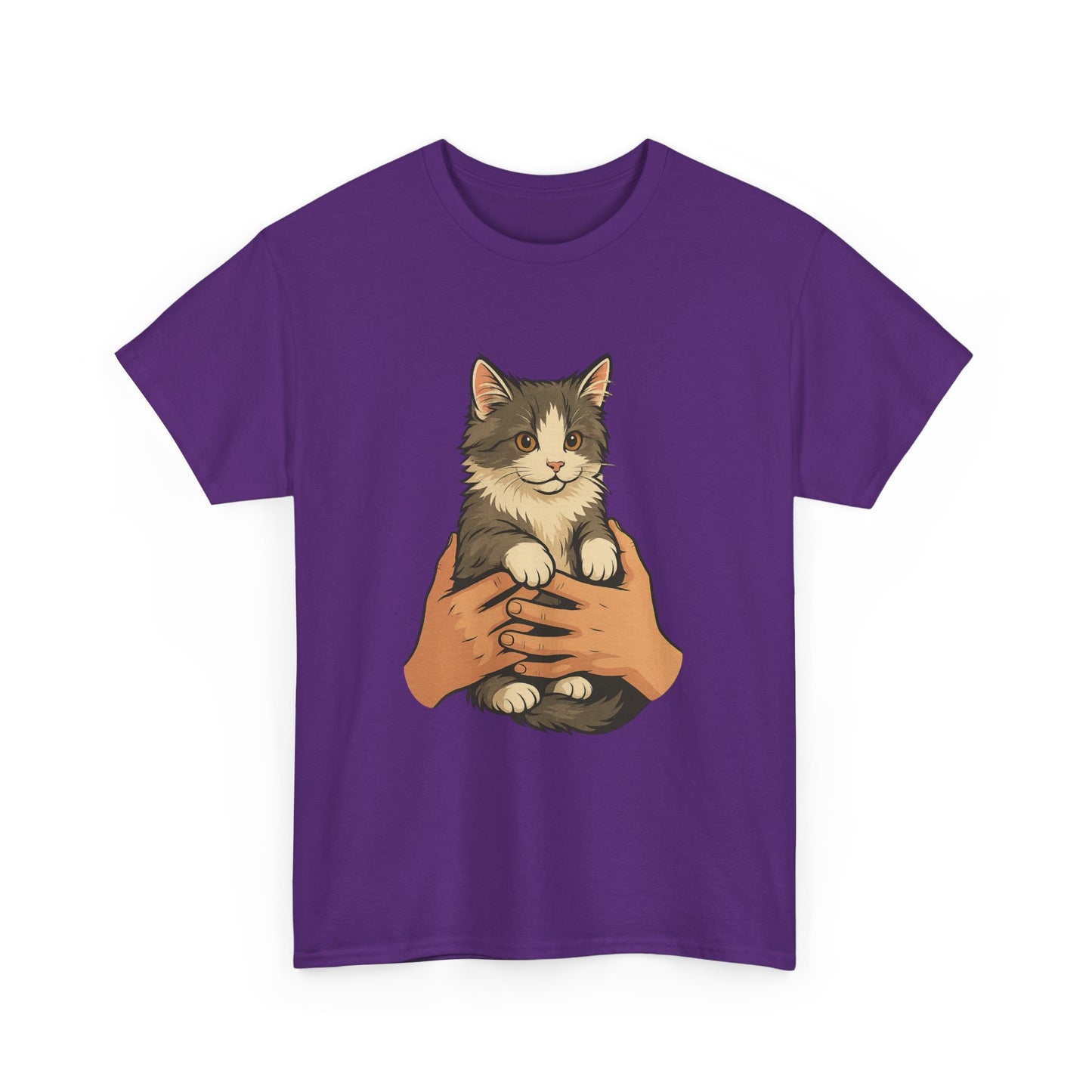 Cat Lover's Unisex Heavy Cotton Tee - Cute Cat Design, Pet Owner Gift, Animal Lover Shirt, Cozy Everyday Wear, Perfect for Birthdays