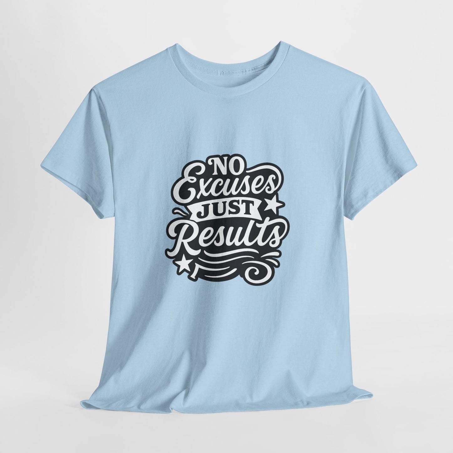 Motivational Unisex Heavy Cotton Tee - No Excuses Just Results, Fitness Apparel, Workout Shirt, Inspirational Clothing, Casual Wear, [...]