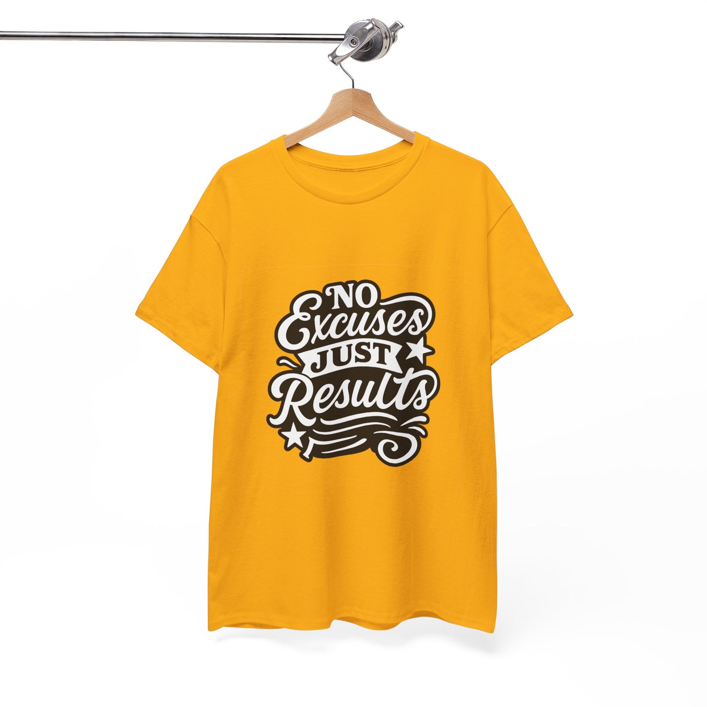 Motivational Unisex Heavy Cotton Tee - No Excuses Just Results, Fitness Apparel, Workout Shirt, Inspirational Clothing, Casual Wear, [...]