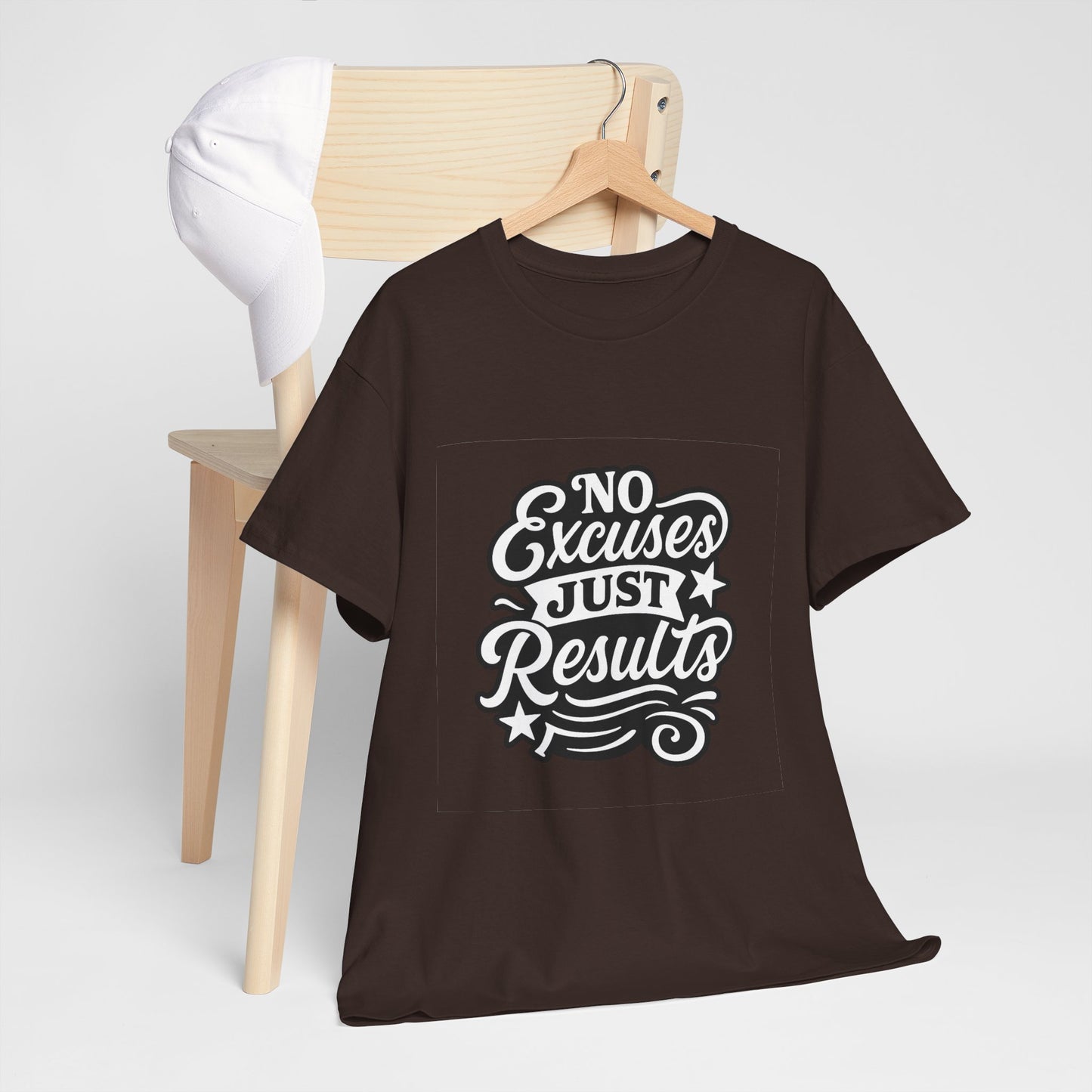 Motivational Unisex Heavy Cotton Tee - No Excuses Just Results, Fitness Apparel, Workout Shirt, Inspirational Clothing, Casual Wear, [...]