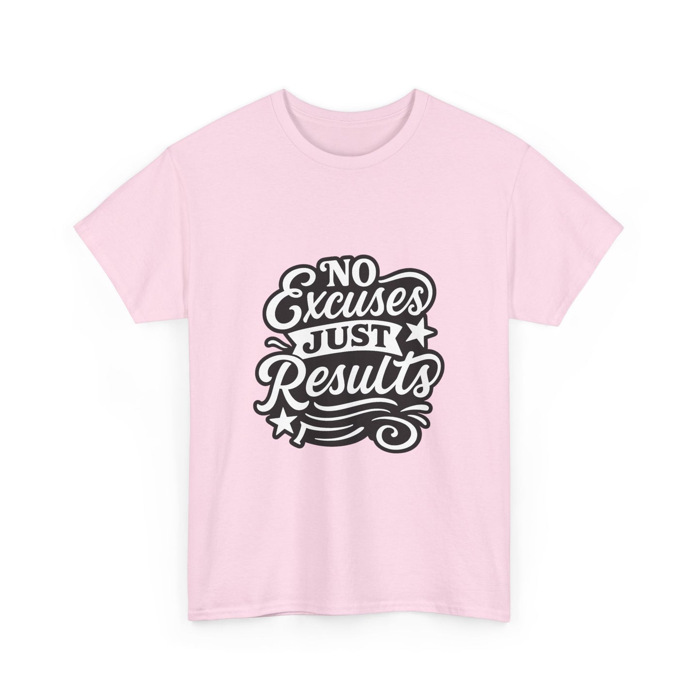 Motivational Unisex Heavy Cotton Tee - No Excuses Just Results, Fitness Apparel, Workout Shirt, Inspirational Clothing, Casual Wear, [...]