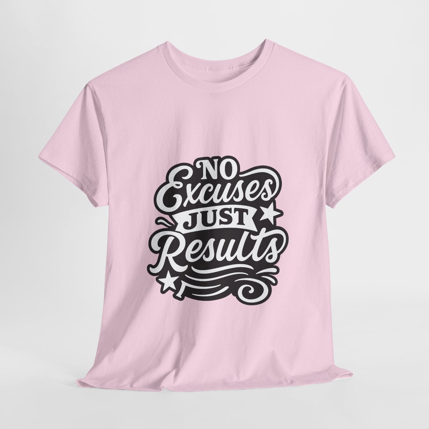 Motivational Unisex Heavy Cotton Tee - No Excuses Just Results, Fitness Apparel, Workout Shirt, Inspirational Clothing, Casual Wear, [...]