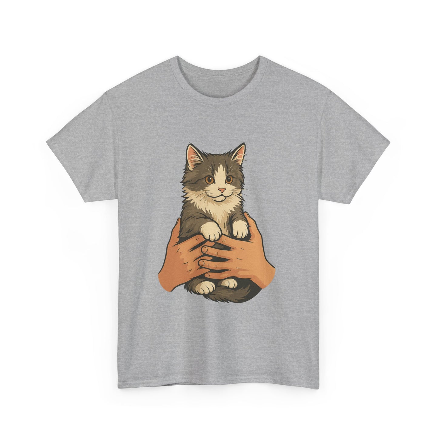 Cat Lover's Unisex Heavy Cotton Tee - Cute Cat Design, Pet Owner Gift, Animal Lover Shirt, Cozy Everyday Wear, Perfect for Birthdays