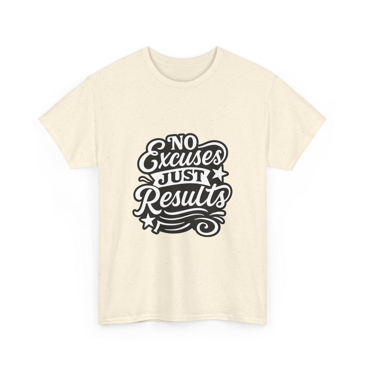 Motivational Unisex Heavy Cotton Tee - No Excuses Just Results, Fitness Apparel, Workout Shirt, Inspirational Clothing, Casual Wear, [...]