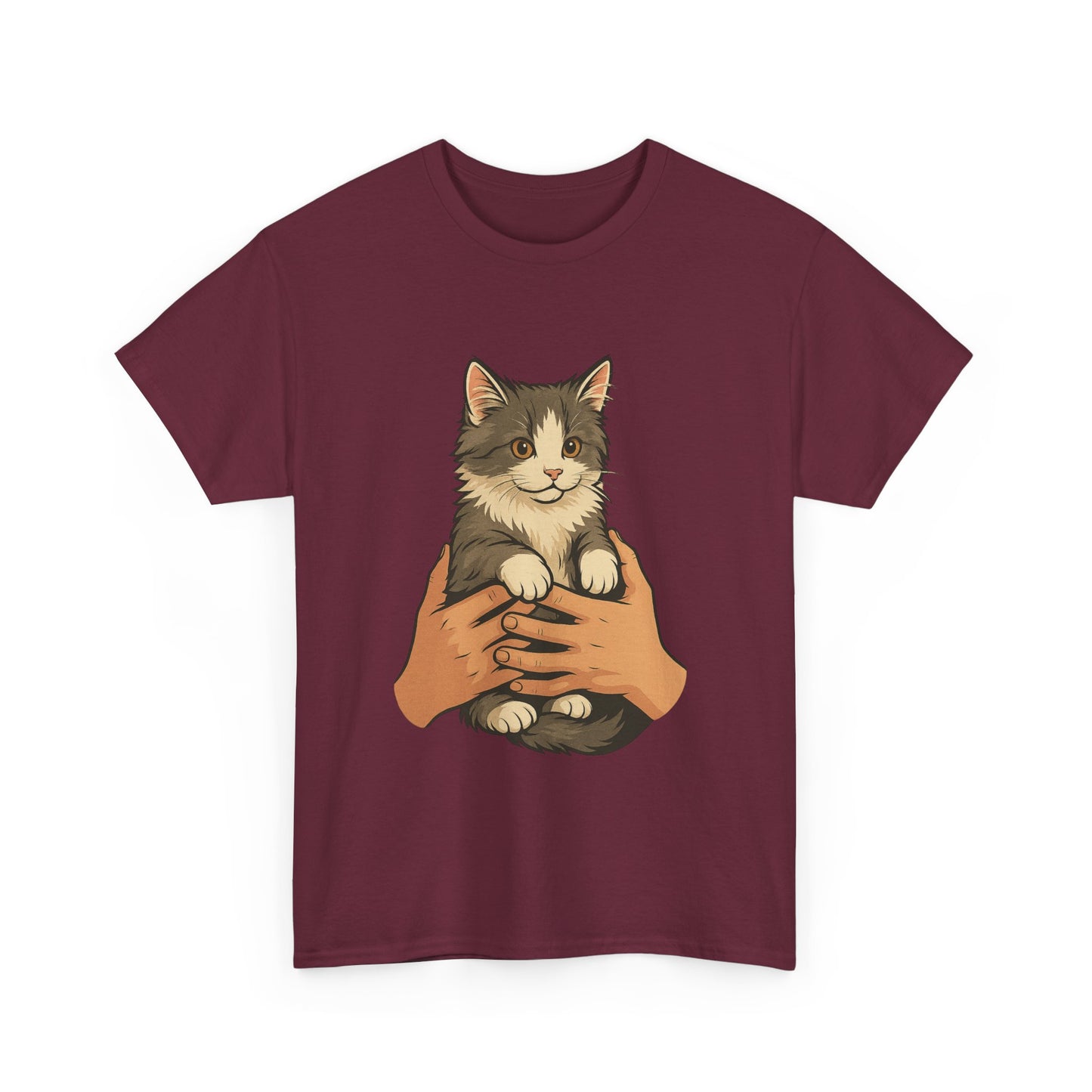 Cat Lover's Unisex Heavy Cotton Tee - Cute Cat Design, Pet Owner Gift, Animal Lover Shirt, Cozy Everyday Wear, Perfect for Birthdays