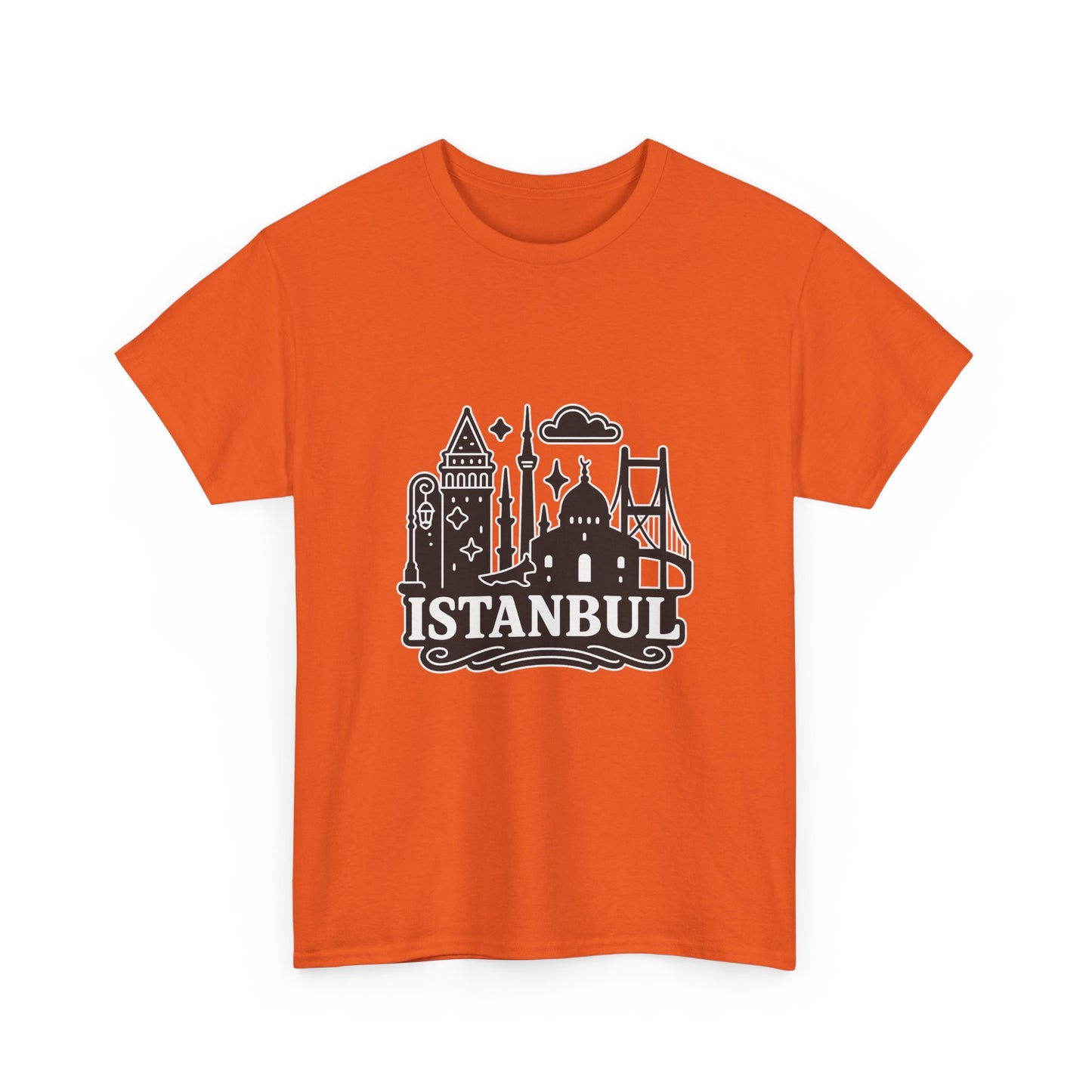 Istanbul Cityscape Unisex Heavy Cotton Tee, Travel Shirt, Gift for Travelers, Casual Style, Urban Outfit, Adventure Apparel