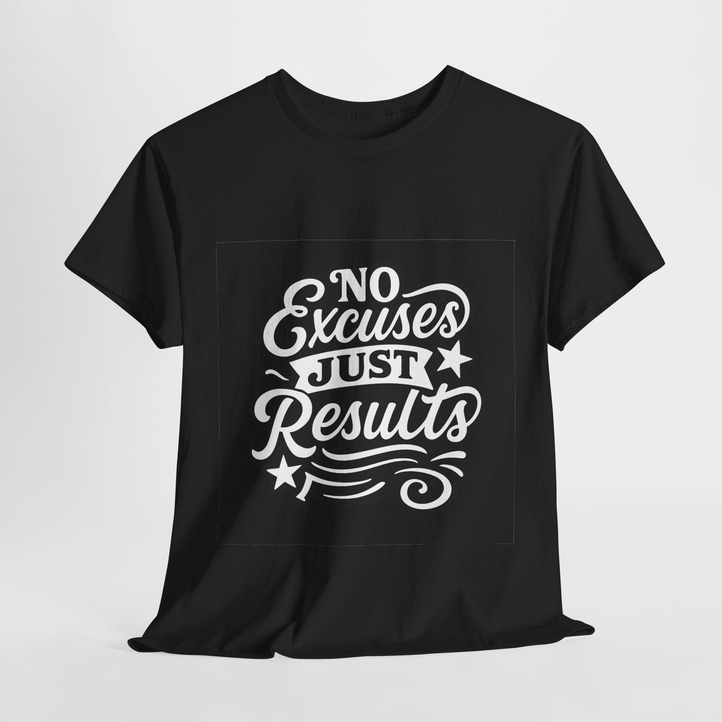 Motivational Unisex Heavy Cotton Tee - No Excuses Just Results, Fitness Apparel, Workout Shirt, Inspirational Clothing, Casual Wear, [...]