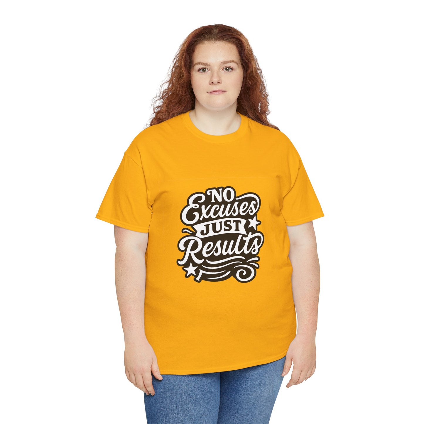 Motivational Unisex Heavy Cotton Tee - No Excuses Just Results, Fitness Apparel, Workout Shirt, Inspirational Clothing, Casual Wear, [...]