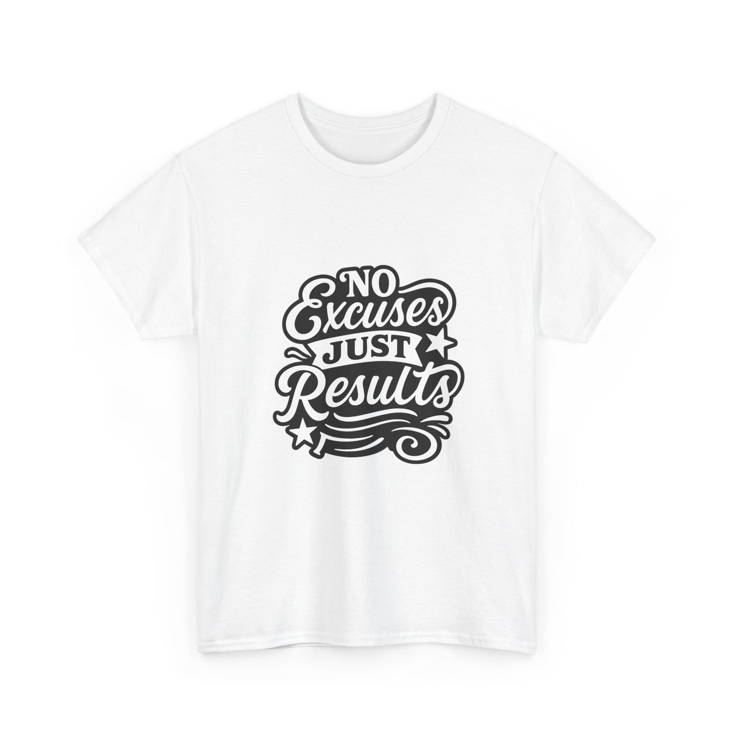 Motivational Unisex Heavy Cotton Tee - No Excuses Just Results, Fitness Apparel, Workout Shirt, Inspirational Clothing, Casual Wear, [...]