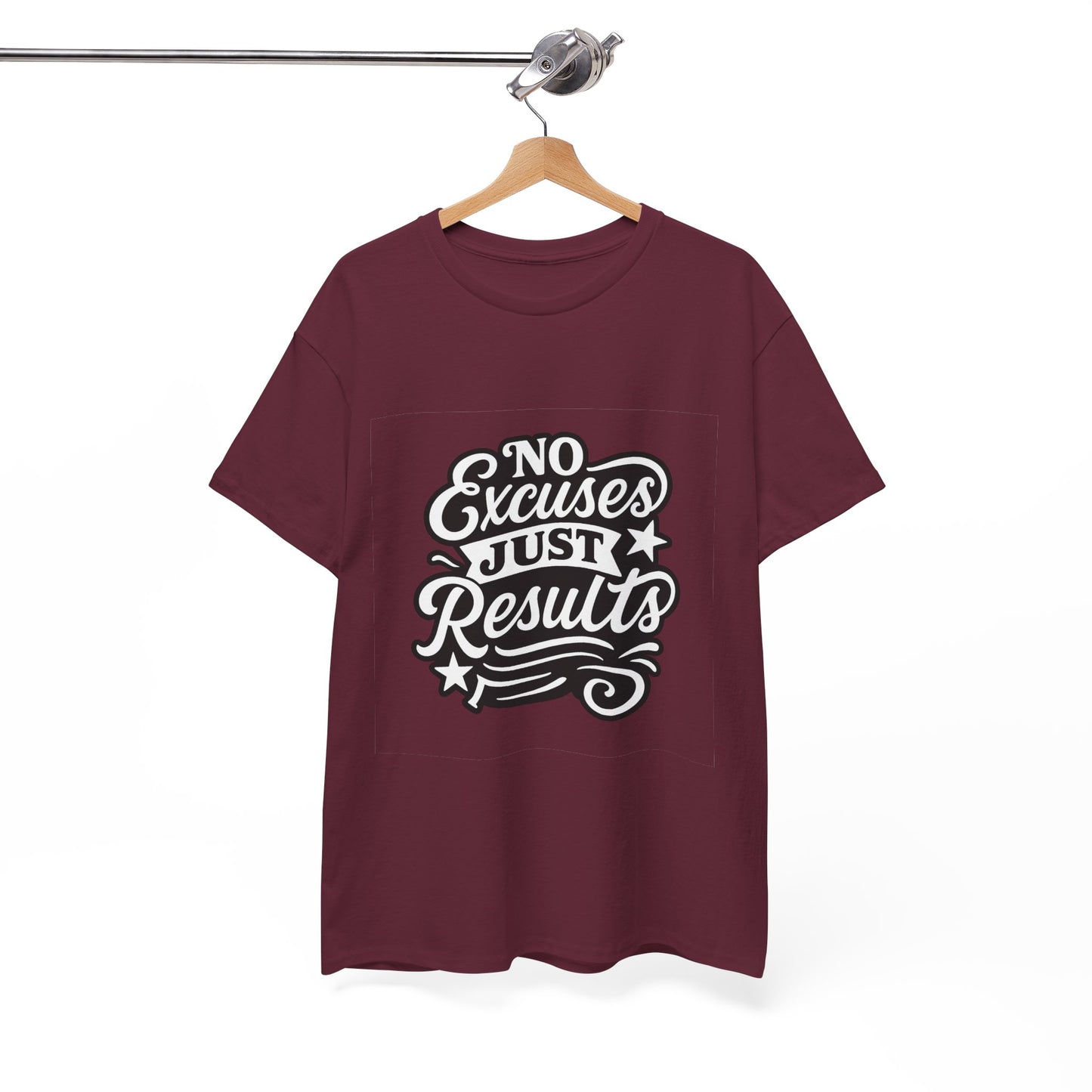 Motivational Unisex Heavy Cotton Tee - No Excuses Just Results, Fitness Apparel, Workout Shirt, Inspirational Clothing, Casual Wear, [...]