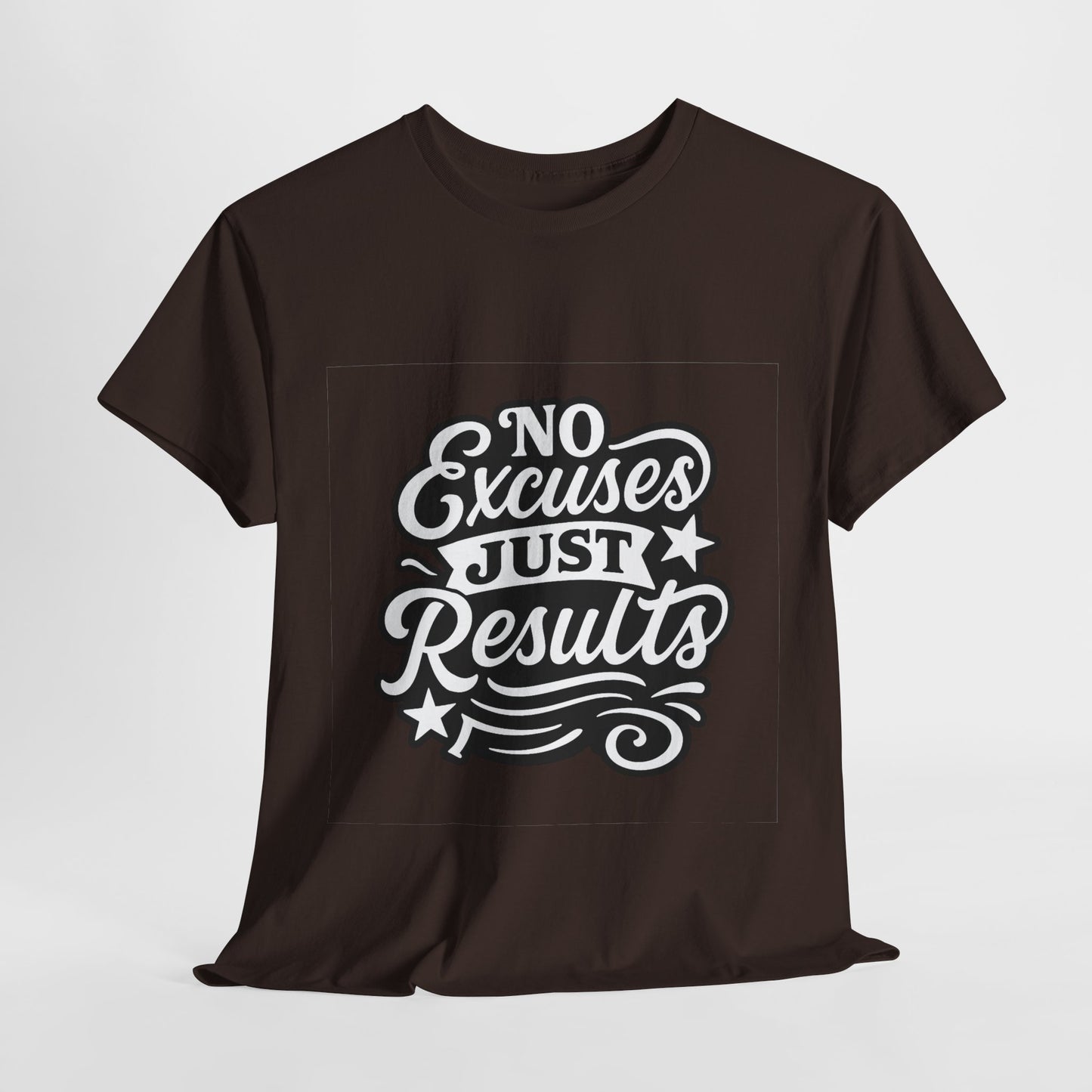 Motivational Unisex Heavy Cotton Tee - No Excuses Just Results, Fitness Apparel, Workout Shirt, Inspirational Clothing, Casual Wear, [...]