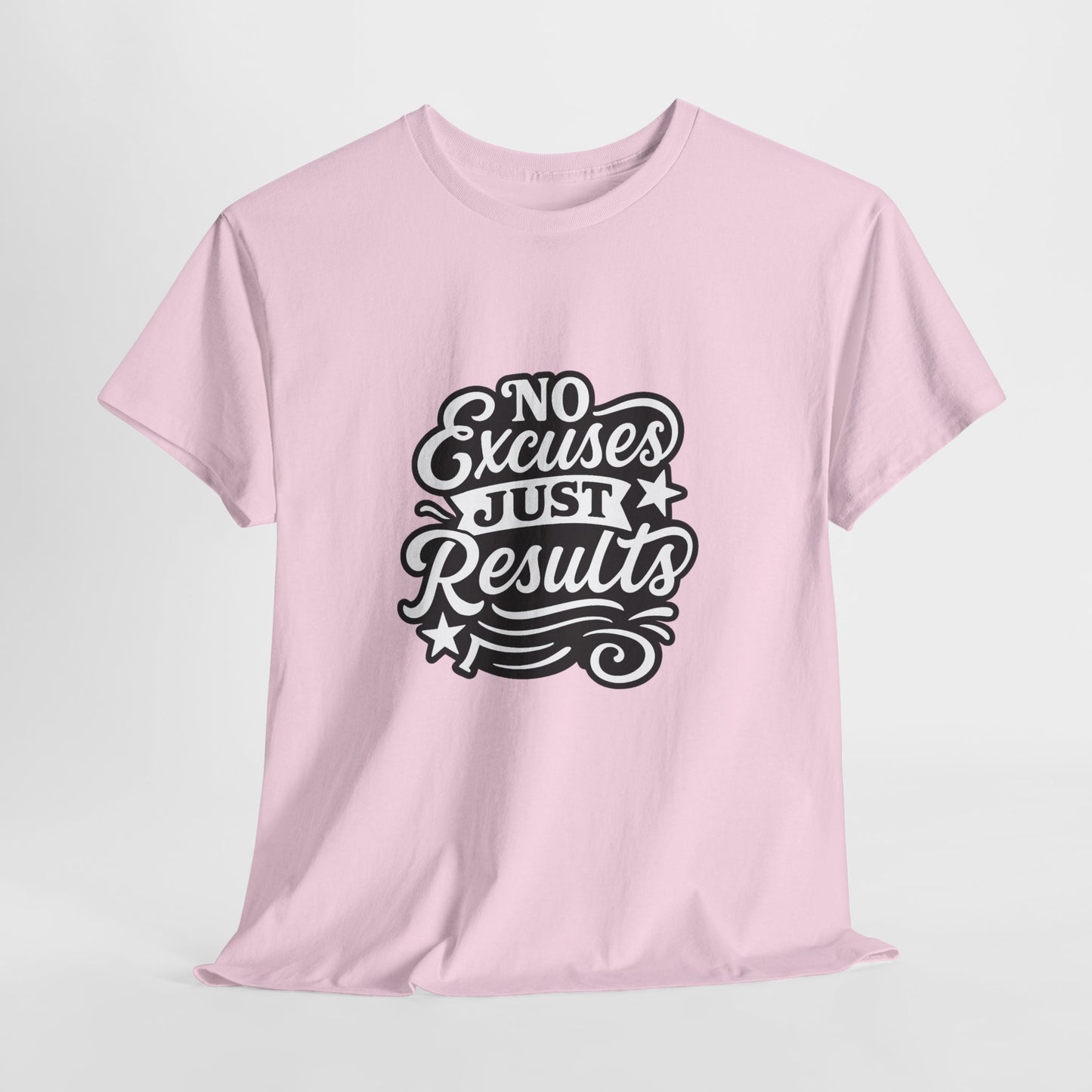 Motivational Unisex Heavy Cotton Tee - No Excuses Just Results, Fitness Apparel, Workout Shirt, Inspirational Clothing, Casual Wear, [...]