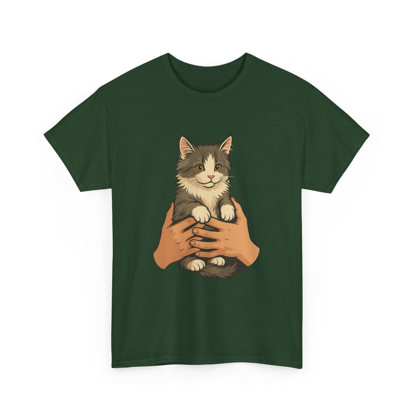 Cat Lover's Unisex Heavy Cotton Tee - Cute Cat Design, Pet Owner Gift, Animal Lover Shirt, Cozy Everyday Wear, Perfect for Birthdays