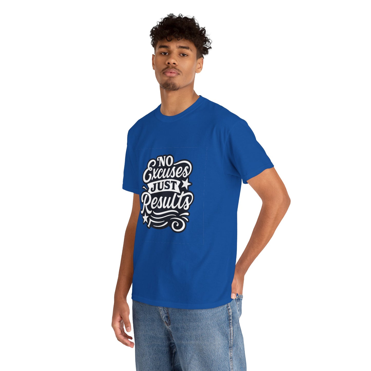 Motivational Unisex Heavy Cotton Tee - No Excuses Just Results, Fitness Apparel, Workout Shirt, Inspirational Clothing, Casual Wear, [...]