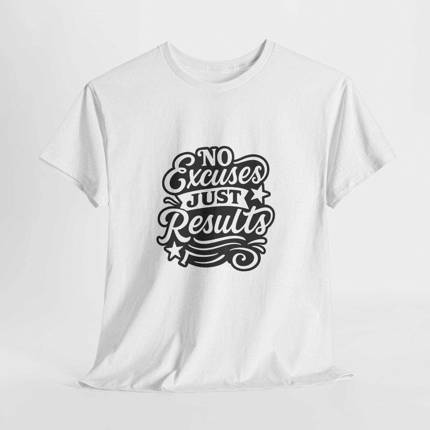 Motivational Unisex Heavy Cotton Tee - No Excuses Just Results, Fitness Apparel, Workout Shirt, Inspirational Clothing, Casual Wear, [...]