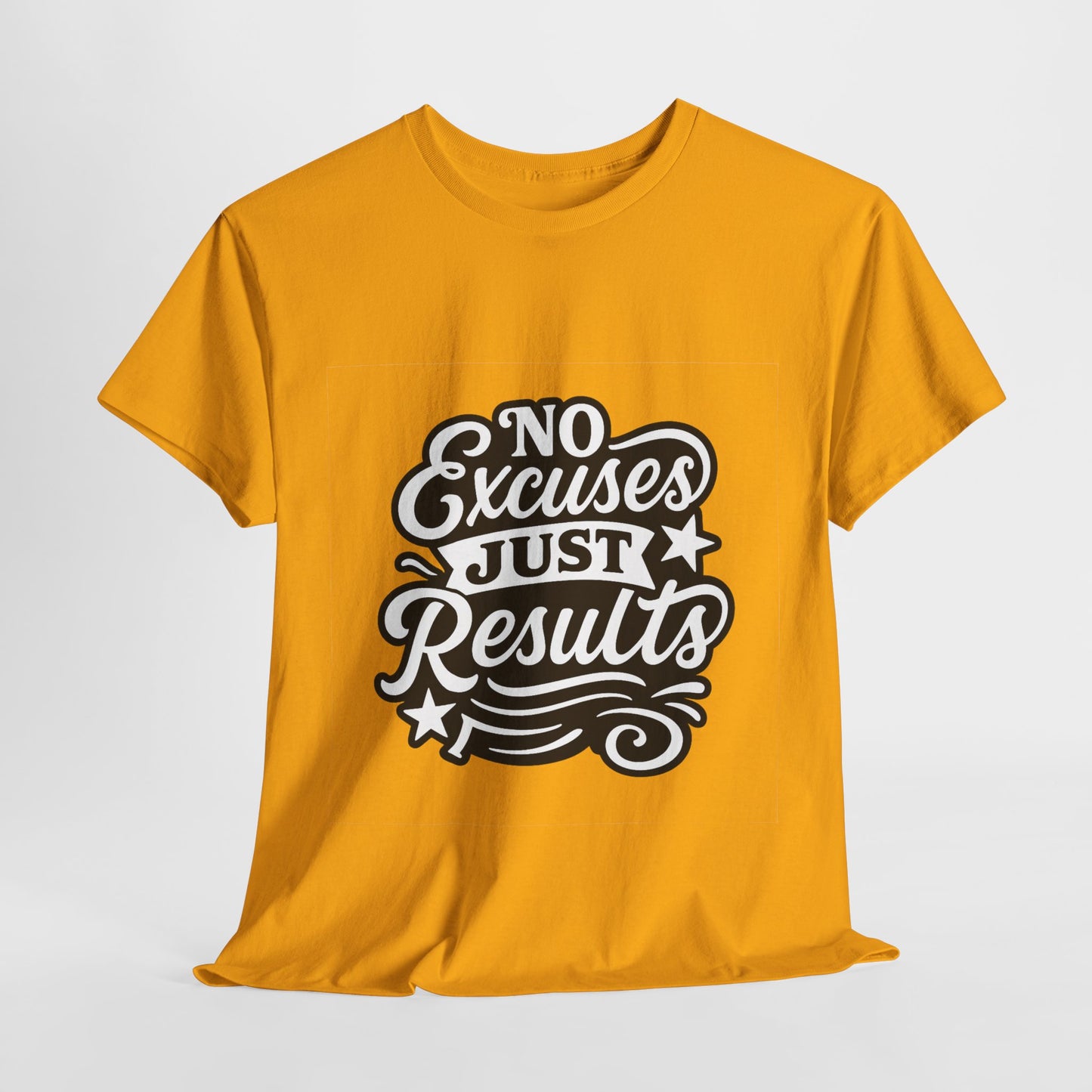 Motivational Unisex Heavy Cotton Tee - No Excuses Just Results, Fitness Apparel, Workout Shirt, Inspirational Clothing, Casual Wear, [...]