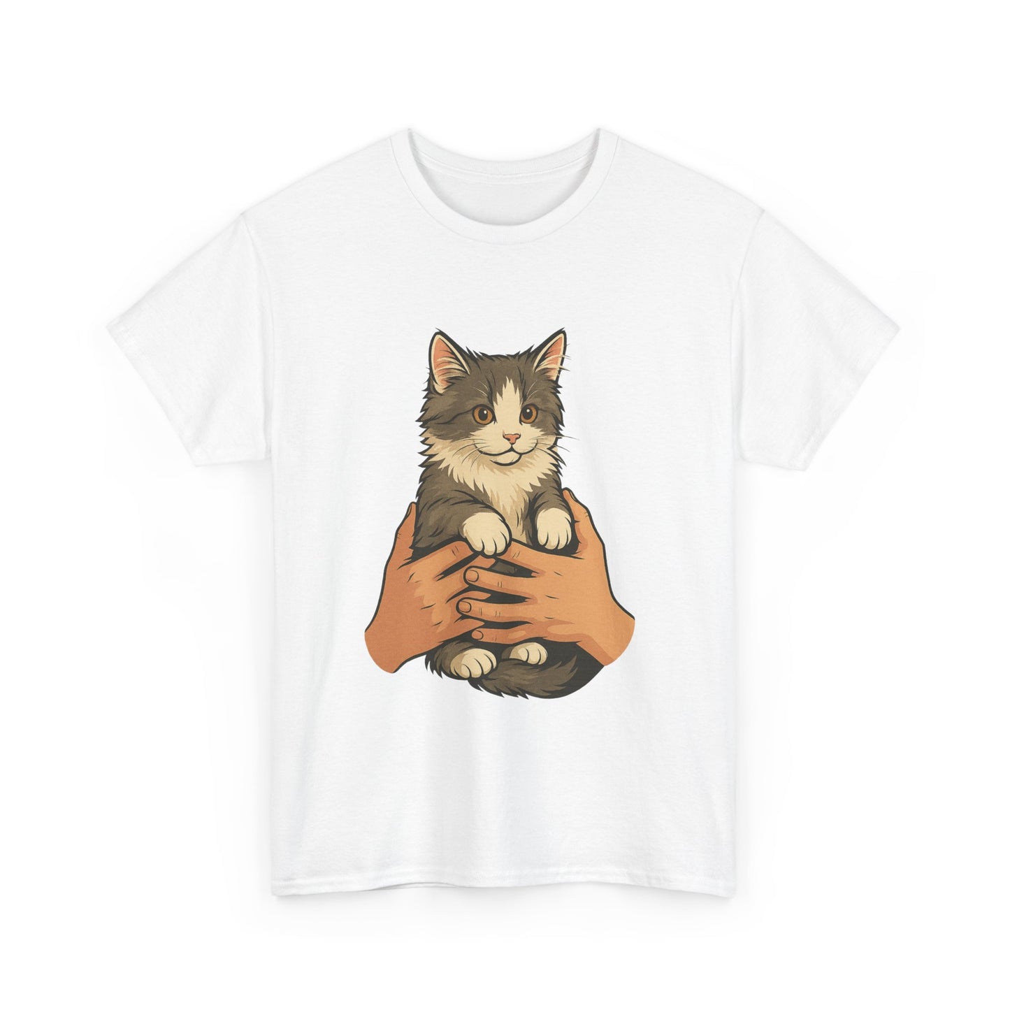 Cat Lover's Unisex Heavy Cotton Tee - Cute Cat Design, Pet Owner Gift, Animal Lover Shirt, Cozy Everyday Wear, Perfect for Birthdays