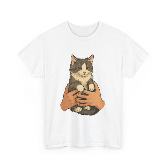 Cat Lover's Unisex Heavy Cotton Tee - Cute Cat Design, Pet Owner Gift, Animal Lover Shirt, Cozy Everyday Wear, Perfect for Birthdays