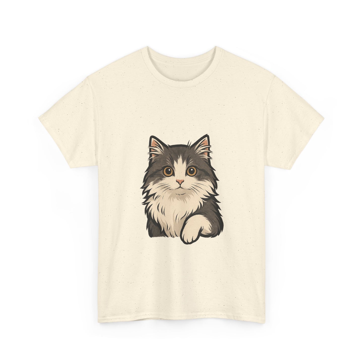Cute Cat Unisex Heavy Cotton Tee, Animal Lover Gift, Pet Owner Shirt, Cat Lover Apparel, Animal Themed Tee, Casual Everyday Wear
