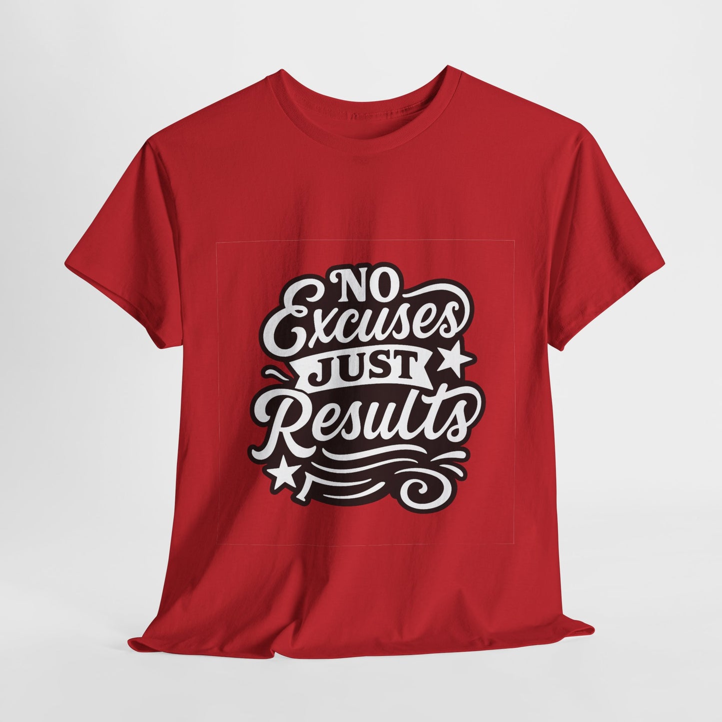 Motivational Unisex Heavy Cotton Tee - No Excuses Just Results, Fitness Apparel, Workout Shirt, Inspirational Clothing, Casual Wear, [...]