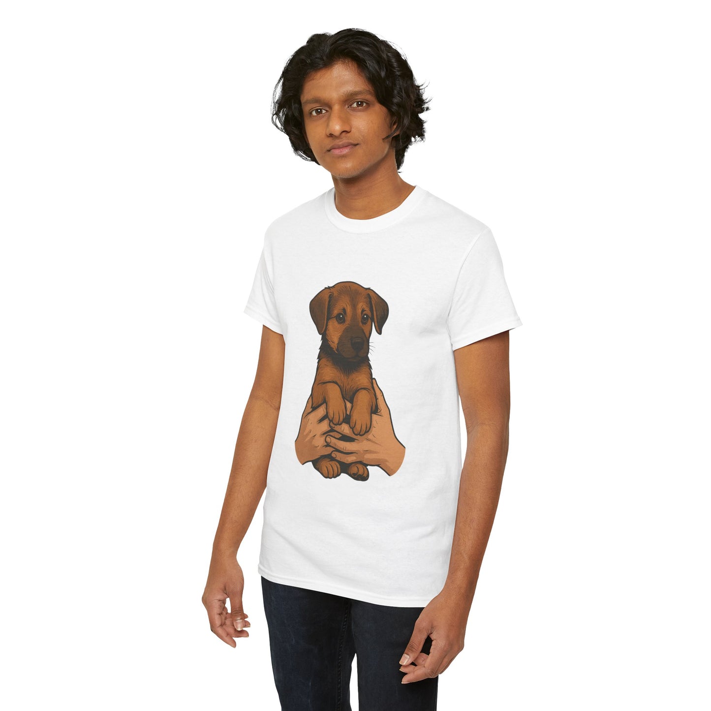 Adorable Puppy Love Unisex Tee - Perfect Gift for Dog Lovers, Animal Rescue Advocates, Pet Adoption Events, Casual Wear, Gift for Dogs