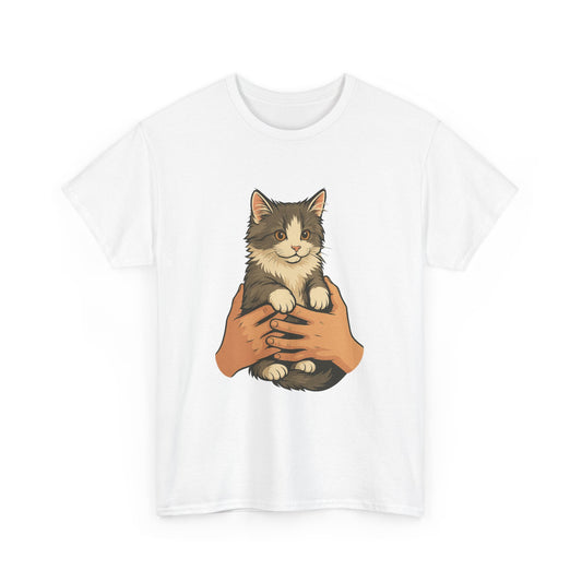 Cat Lover's Unisex Heavy Cotton Tee - Cute Cat Design, Pet Owner Gift, Animal Lover Shirt, Cozy Everyday Wear, Perfect for Birthdays