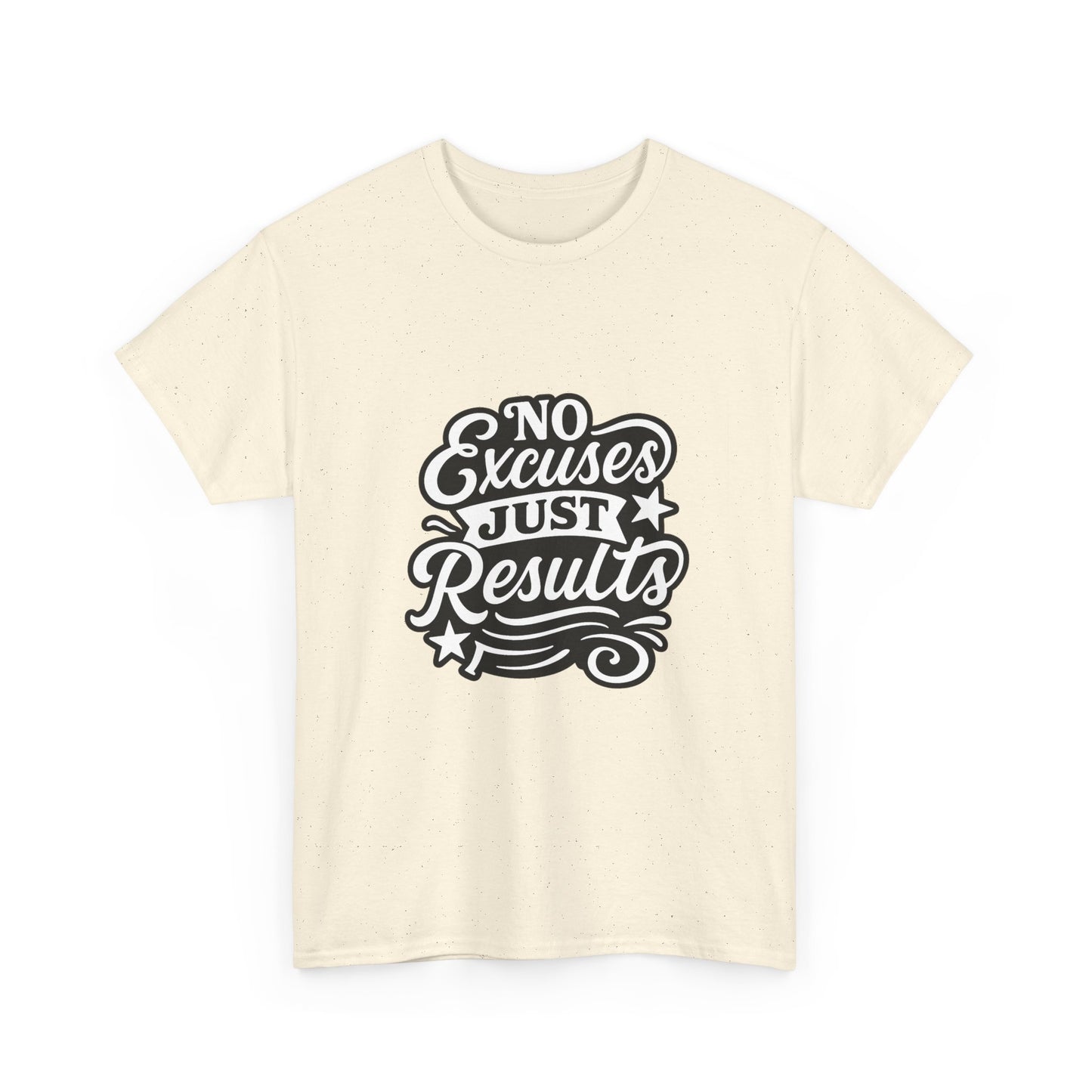 Motivational Unisex Heavy Cotton Tee - No Excuses Just Results, Fitness Apparel, Workout Shirt, Inspirational Clothing, Casual Wear, [...]