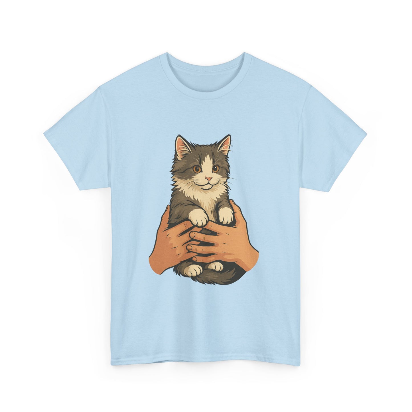 Cat Lover's Unisex Heavy Cotton Tee - Cute Cat Design, Pet Owner Gift, Animal Lover Shirt, Cozy Everyday Wear, Perfect for Birthdays