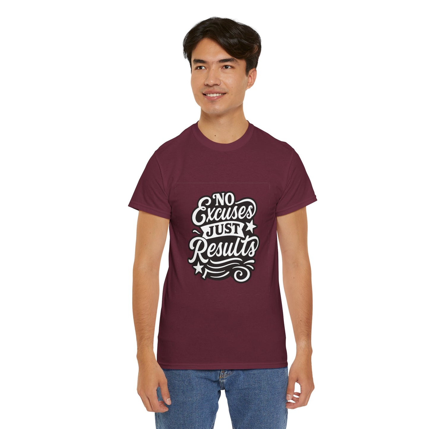 Motivational Unisex Heavy Cotton Tee - No Excuses Just Results, Fitness Apparel, Workout Shirt, Inspirational Clothing, Casual Wear, [...]